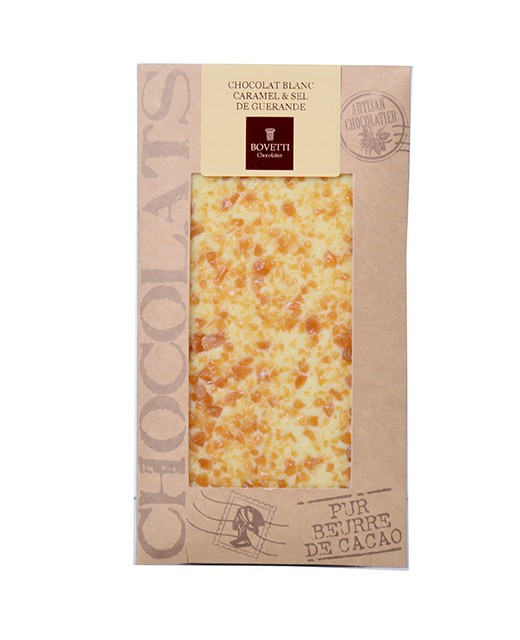 White chocolate bar - caramel and Guérande salt - Bovetti