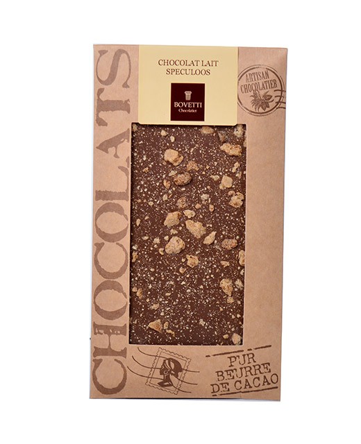 Milk chocolate bar - spéculoos - Bovetti