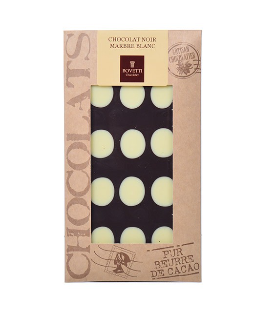 Dark chocolate - white marbled - Bovetti