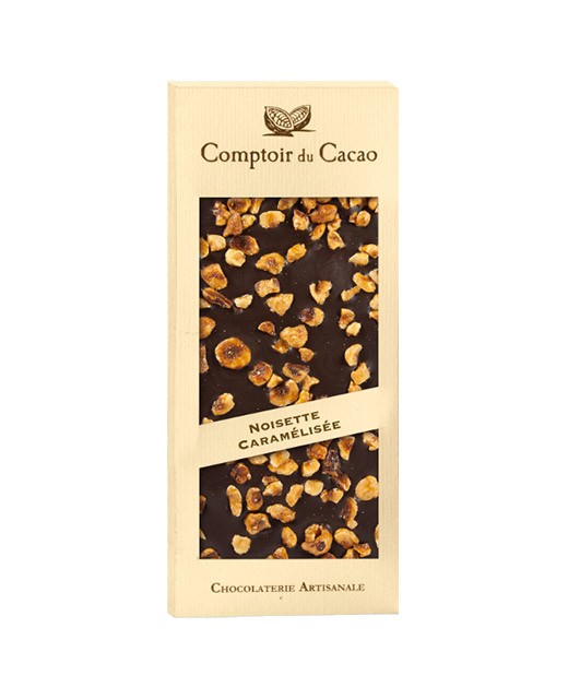Dark chocolate tablet - caramelised hazelnut - Comptoir du Cacao