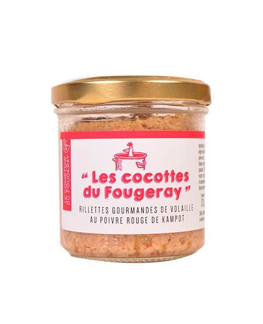 Gourmet poultry rillettes with Kampot red pepper - Comptoir Fougeray