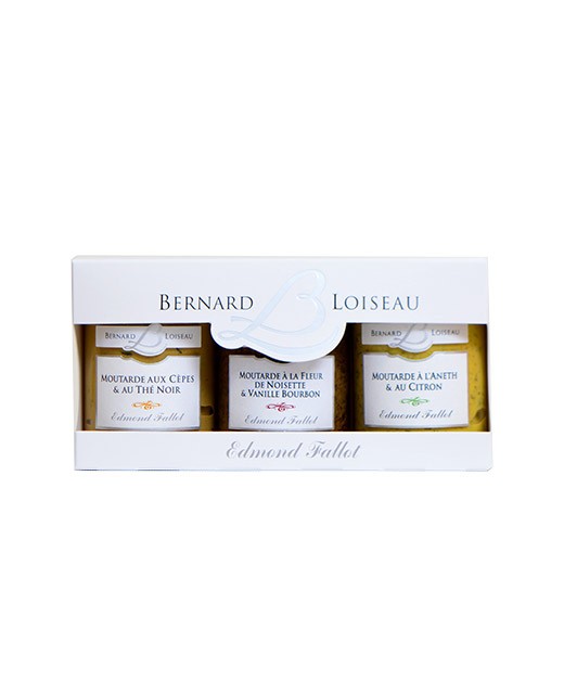 Boxed set of 3 Bernard Loiseau mustards - Fallot