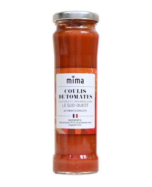 Organic tomato coulis from the South-West with Espelette pepper - Mima Bio