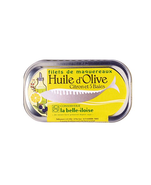 Mackerel fillets in olive oil, lemon and 5 berries - La Belle-Iloise