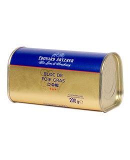 Block of goose foie gras 200g - Edouard Artzner