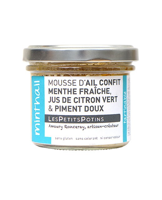 Garlic confit with fresh mint spread - Les Petits Potins
