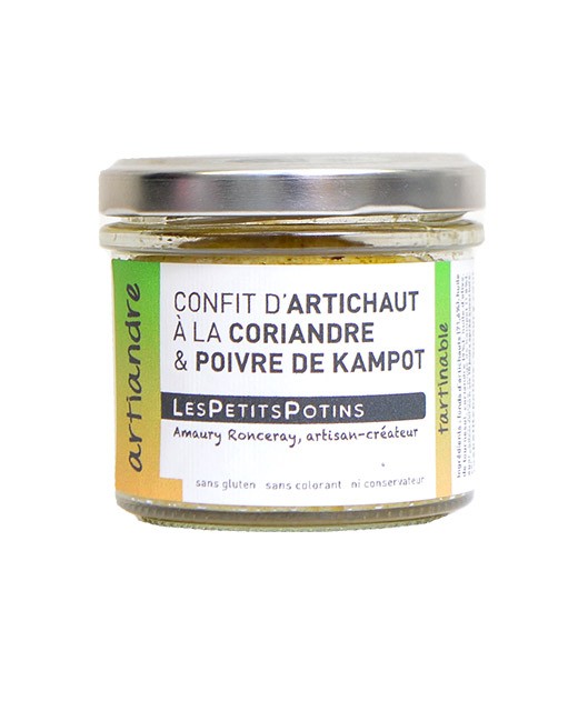 Artichoke confit with coriander and Kampot pepper - Artiandre - Les Petits Potins