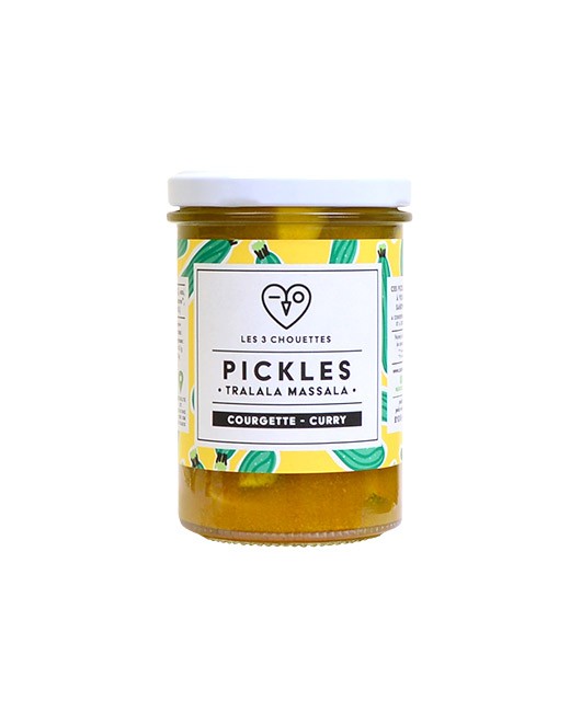 Courgette pickles with curry - Tralala Massala - Les 3 Chouettes