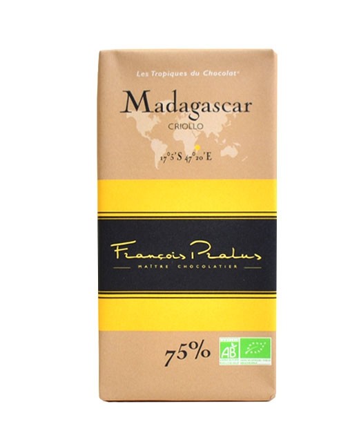 Dark chocolate bar 75% Madagascar bio - Pralus