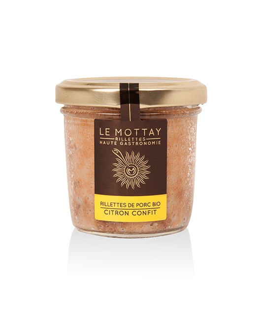 Organic pork rillettes with candied lemon - Le Mottay Gourmand