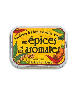 Sardines in extra virgin olive oil, spices and herbs - La Belle-Iloise