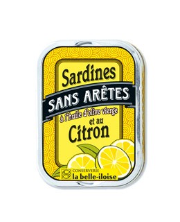 Sardines without fishbone in extra virgin olive oil and lemon - La Belle-Iloise