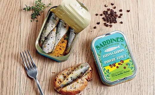 Sardines in virgin olive oil with thyme, lemon and Timut pepper  - La Belle-Iloise