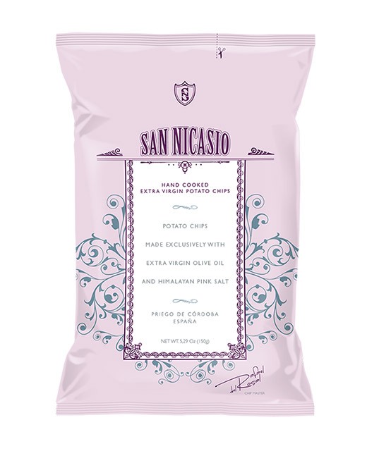 Crisps with extra virgin oil - pink salt