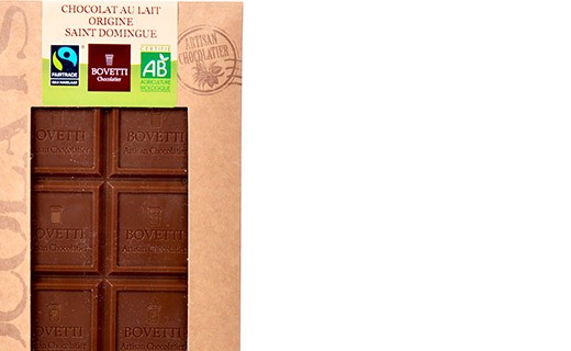 Milk chocolate bar - Santo Domingo - organic - Bovetti