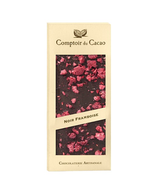 Dark chocolate tablet - Raspberry - Comptoir du Cacao