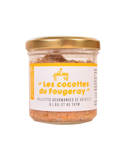 Gourmet poultry rillettes with garlic and thyme