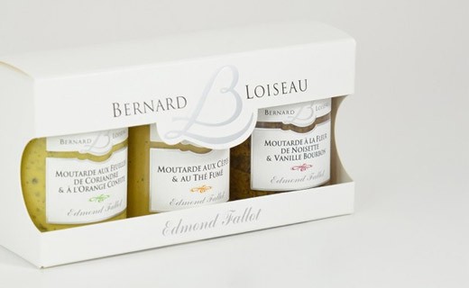 Boxed set of 3 Bernard Loiseau mustards - Fallot