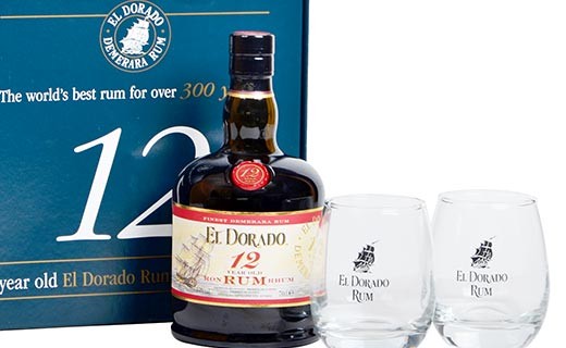 El Dorado Rum 12 years old - 2 glasses set - El Dorado