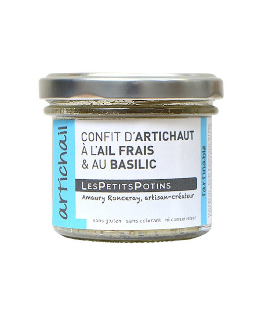 Artichoke confit with garlic and basil spread - Les Petits Potins