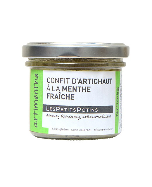 Artichoke confit with fresh mint and chili - Les Petits Potins