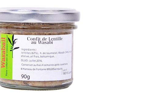 Lentil confit with Wasabi - Les Petits Potins