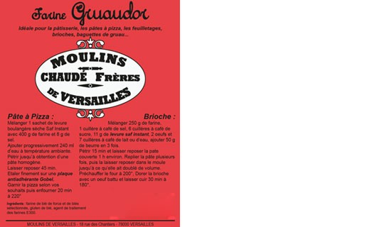 Flour Gruaudor for pizzas and brioches - type 55 - Moulins de Versailles