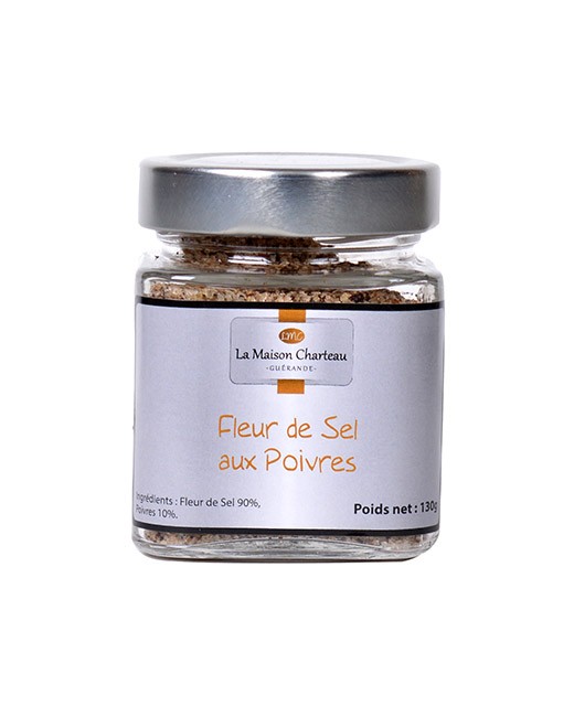 Fleur de sel from France with peppers
