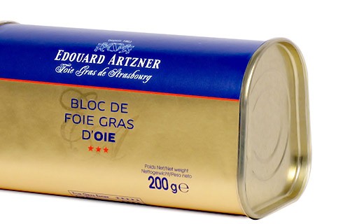 Block of goose foie gras 200g - Edouard Artzner