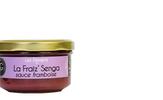 Senga Strawberry with a Raspberry sauce - Vergers de Gascogne