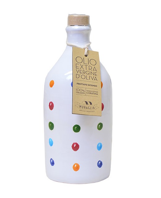Extra-virgin olive oil from Apulia - Bottle with a pea pattern - Muraglia