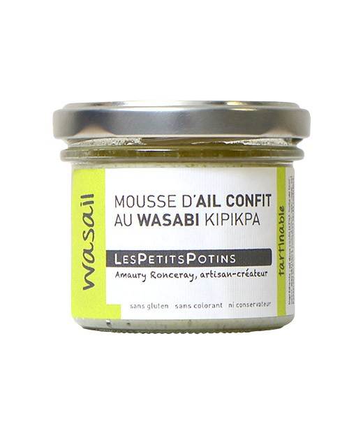 Garlic confit with mild Wasabi - Les Petits Potins