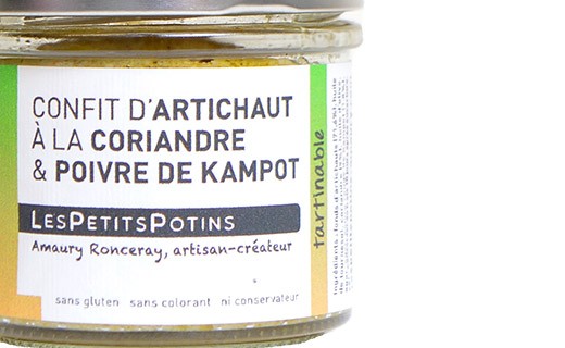 Artichoke confit with coriander and Kampot pepper - Artiandre - Les Petits Potins