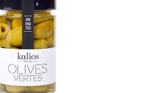 Pitted green olives with herbs - Kalios