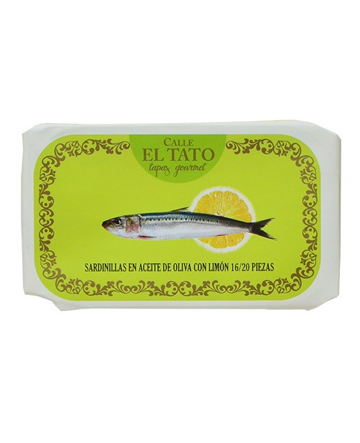 Little sardines in olive oil and with lemon - Calle el Tato