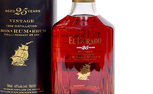 El Dorado Rum - 25 years old - Vintage 1986 - El Dorado