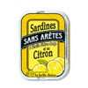 Sardines without fishbone in extra virgin olive oil and lemon