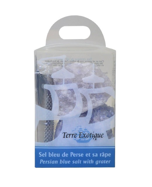 Persian blue salt and its grater - Terre Exotique